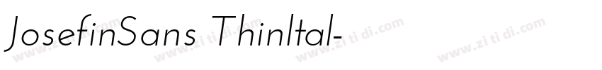 JosefinSans Thinltal字体转换